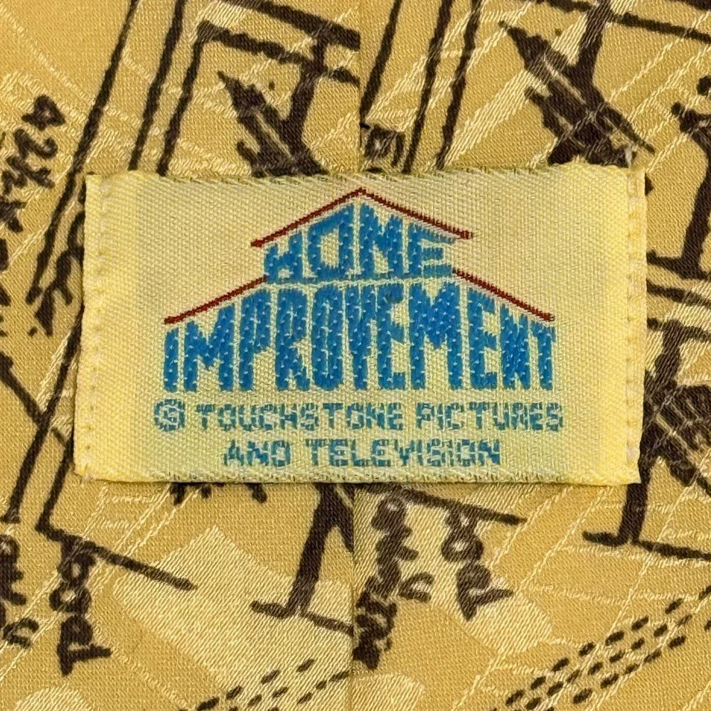 Vintage Home Improvement Just Fix It Novelty Blueprint Neck Tie Tim Allen TV
